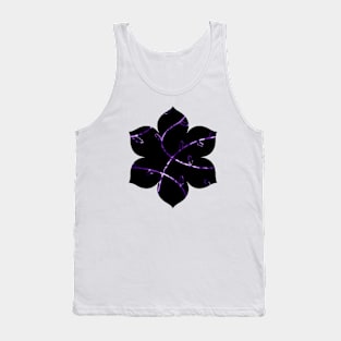 Jagged Leaves, Lilac Tank Top